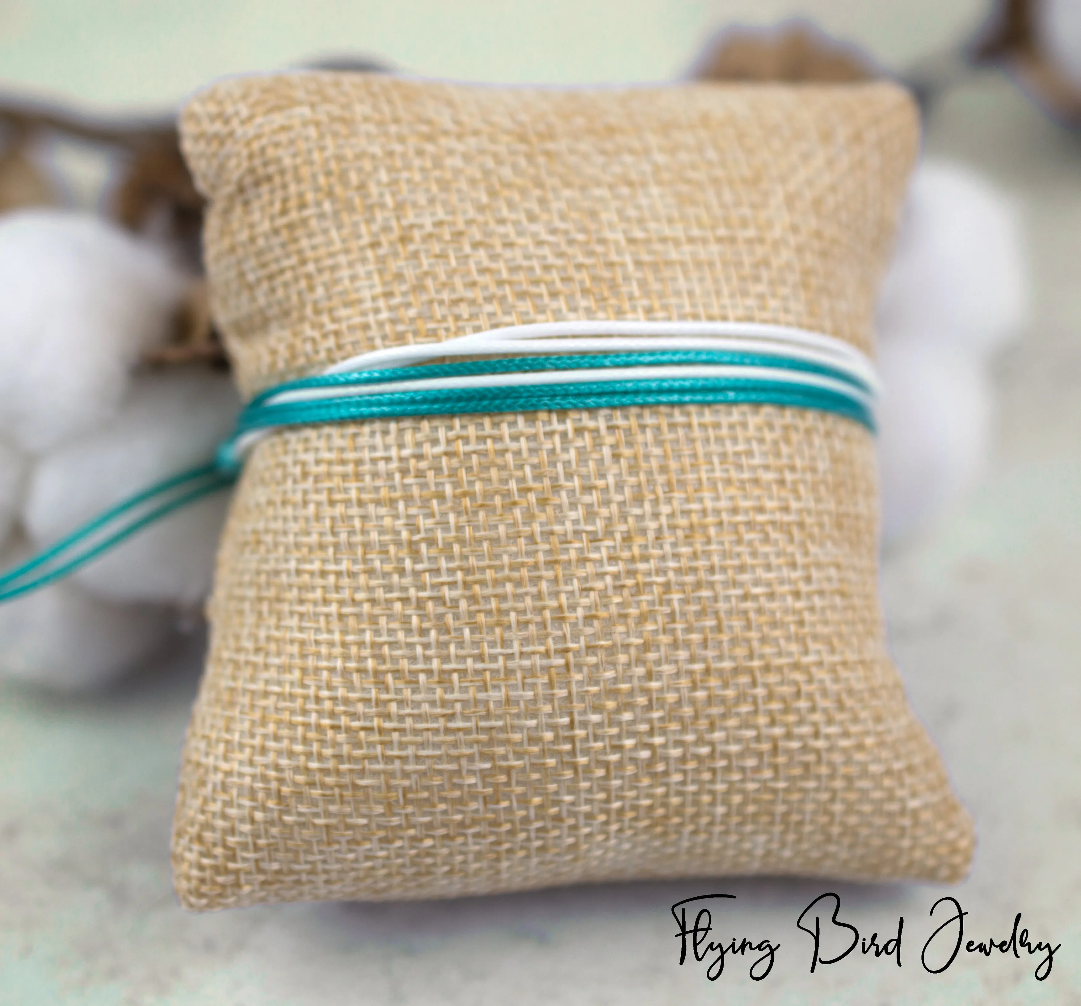 CERVICAL CANCER AWARENESS | TEAL & WHITE CORD BRACELET