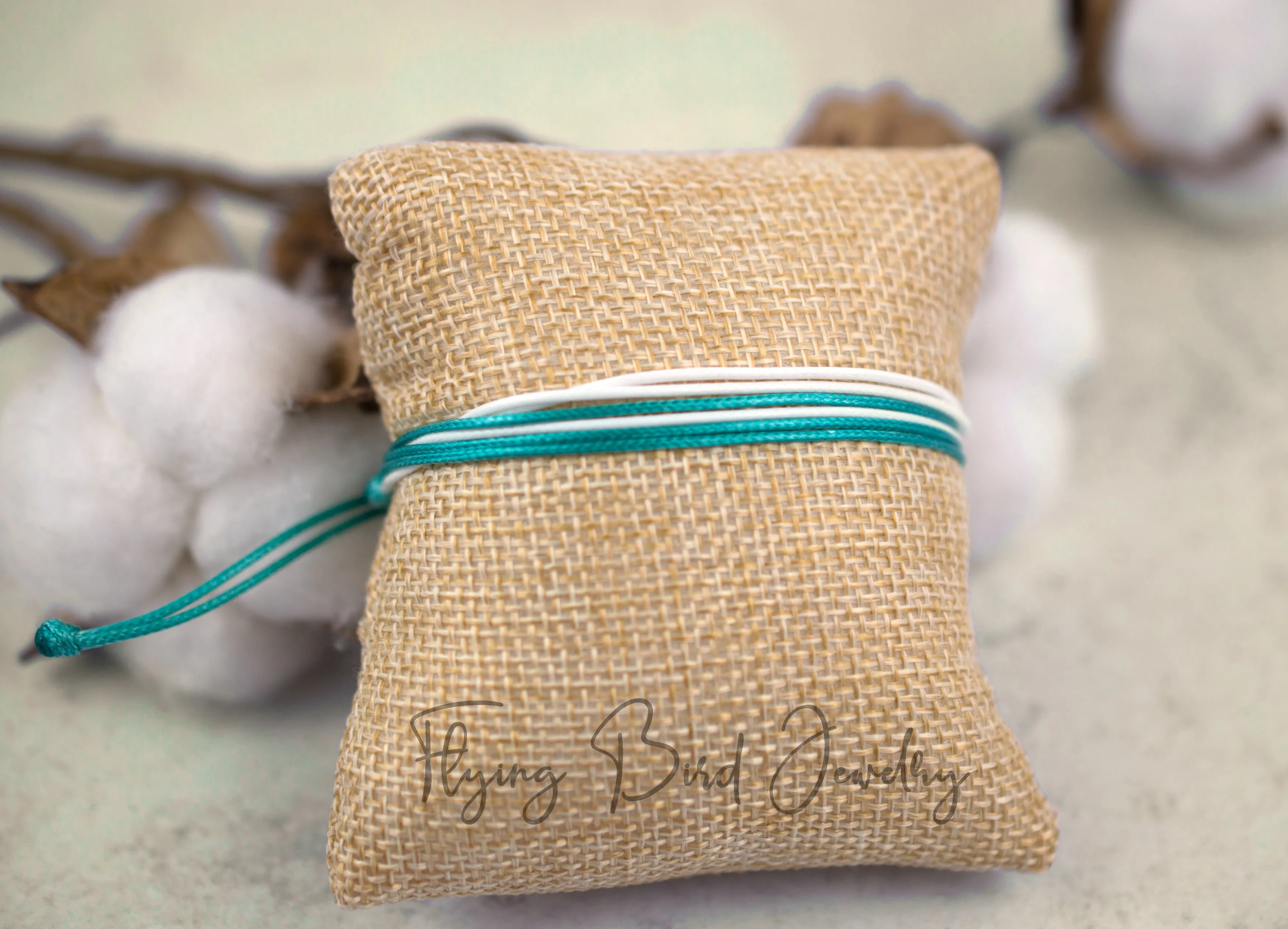 CERVICAL CANCER AWARENESS | TEAL & WHITE CORD BRACELET