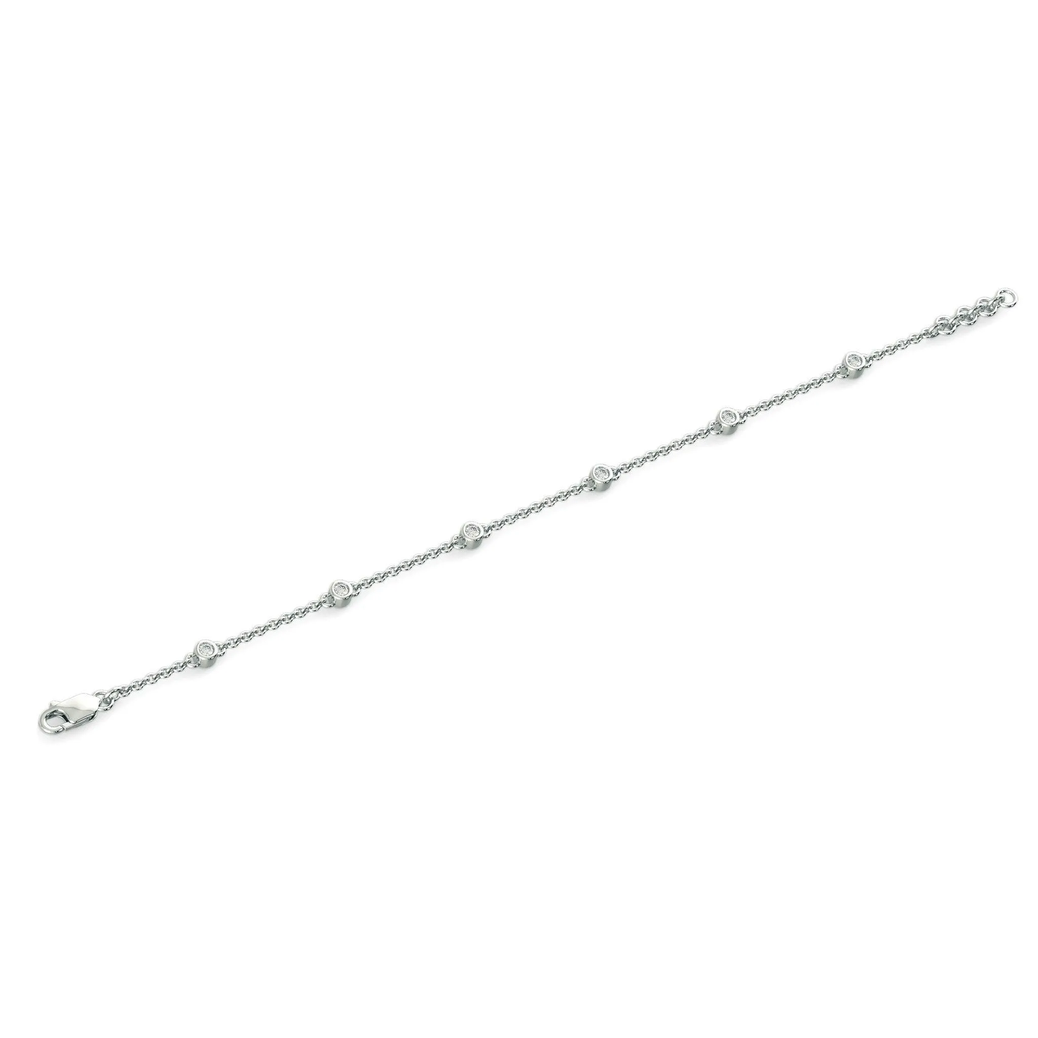 Chain Link Bracelet Minimalist 14k Solid White Gold Handmade, Chain Bracelet, Link Bracelet, Gold Bracelet, Diamond Bracelet