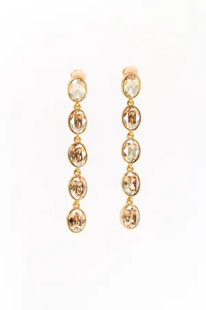 Champagne Crystal Drop Earrings