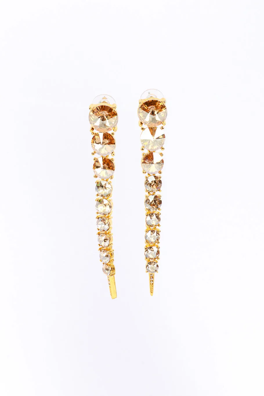 Champagne Crystal Spike Drop Earrings