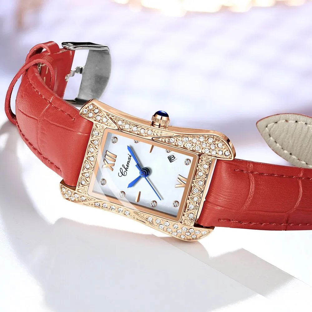 CHENXI 2022 New Ladies Wrist Watch Top Brand Luxury Waterproof Leather Women Quartz Watch Fashion Casual Analog Female Watches