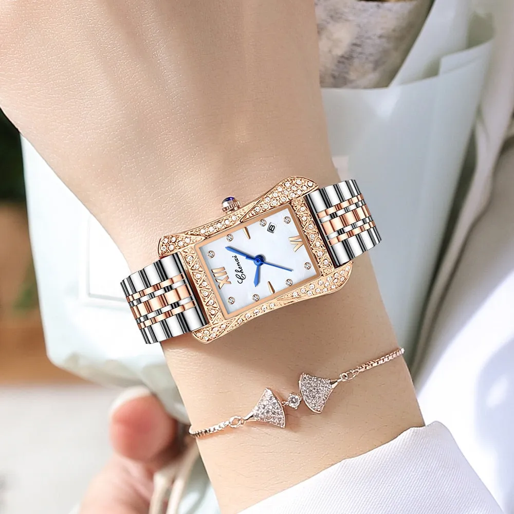 CHENXI 2022 New Ladies Wrist Watch Top Brand Luxury Waterproof Leather Women Quartz Watch Fashion Casual Analog Female Watches