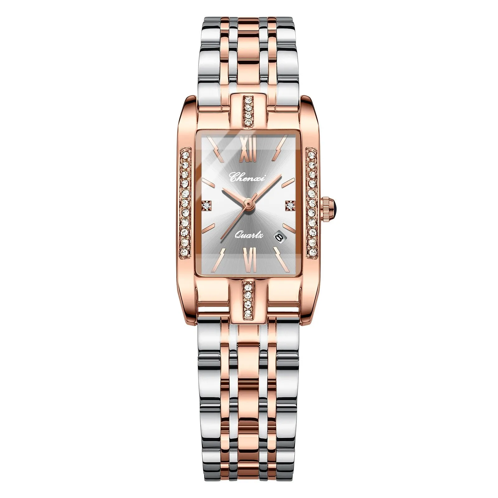 CHENXI Brand Luxury Women Watches Waterproof Fashion Square Quartz Ladies Watch Stainless Steel Rose Gold Female Wristwatch