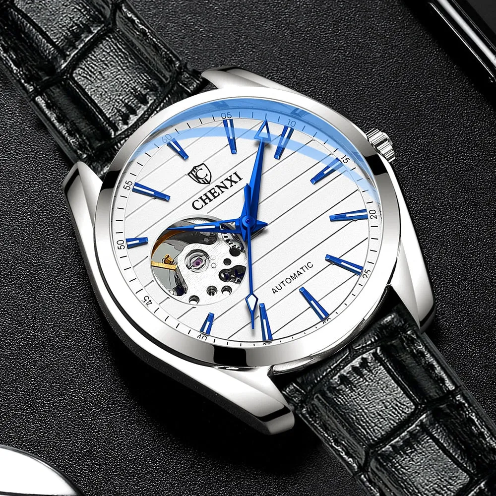 CHENXI Brand Men Watches Luxury Waterproof Automatic Mechanical Watch for Men Fashion Casual Leather Tourbillon Wrist Watches