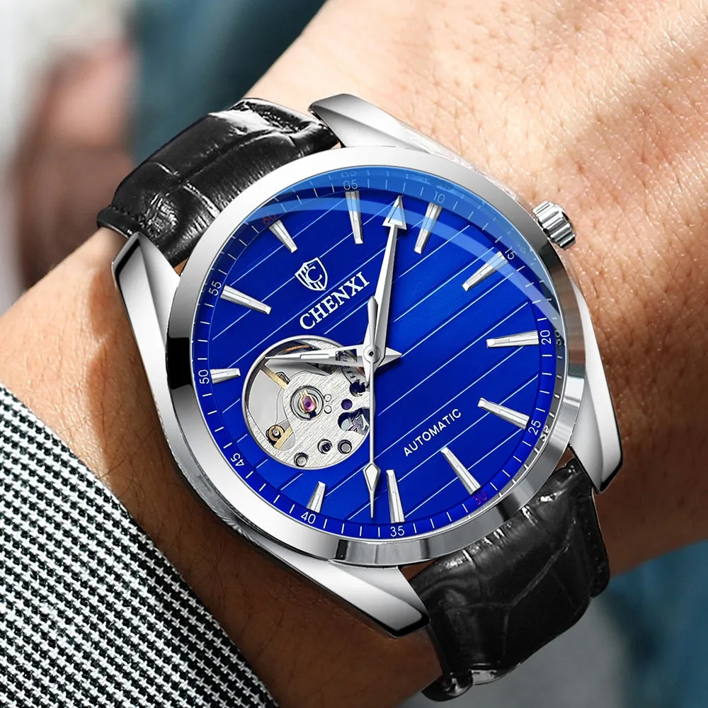 CHENXI Brand Men Watches Luxury Waterproof Automatic Mechanical Watch for Men Fashion Casual Leather Tourbillon Wrist Watches