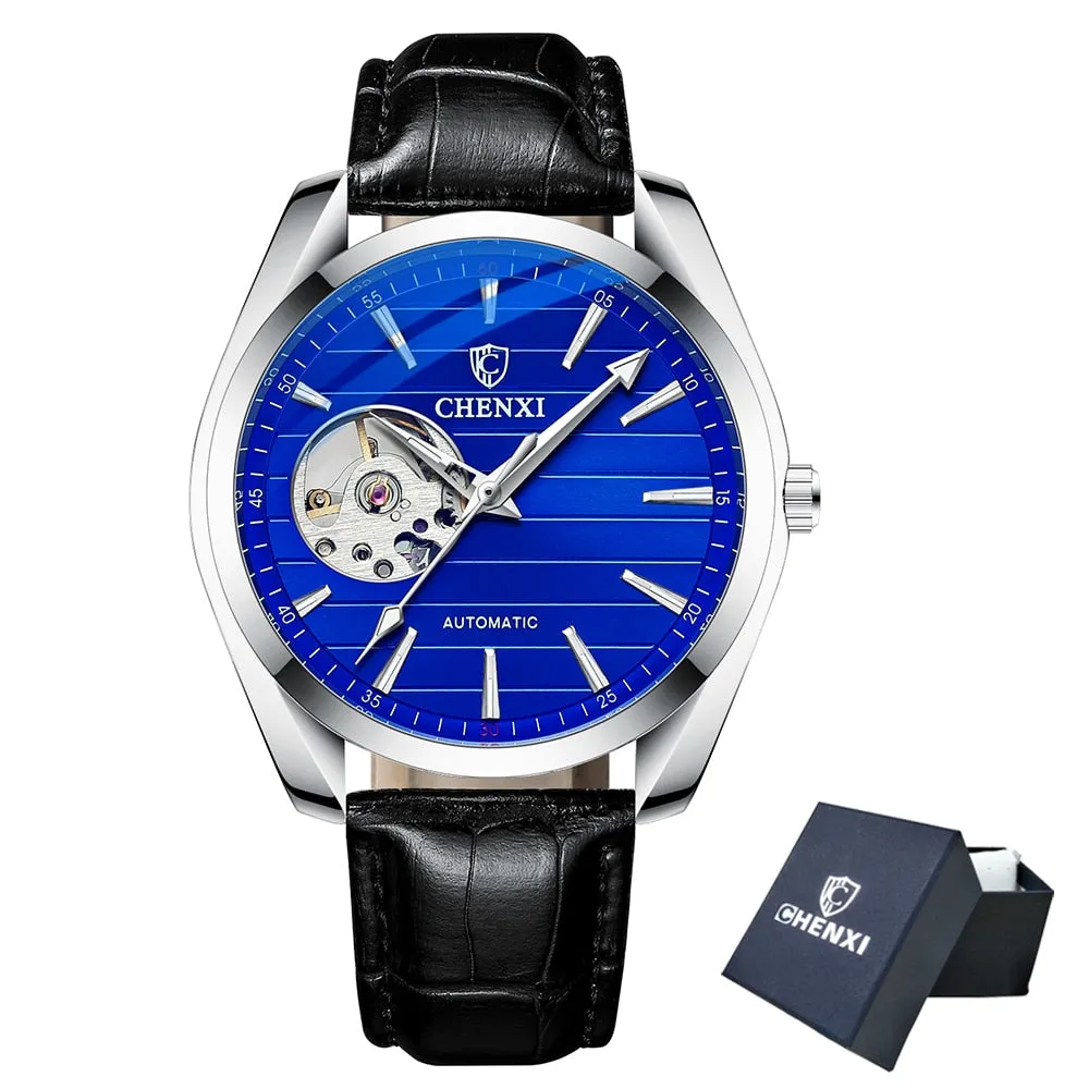 CHENXI Brand Men Watches Luxury Waterproof Automatic Mechanical Watch for Men Fashion Casual Leather Tourbillon Wrist Watches