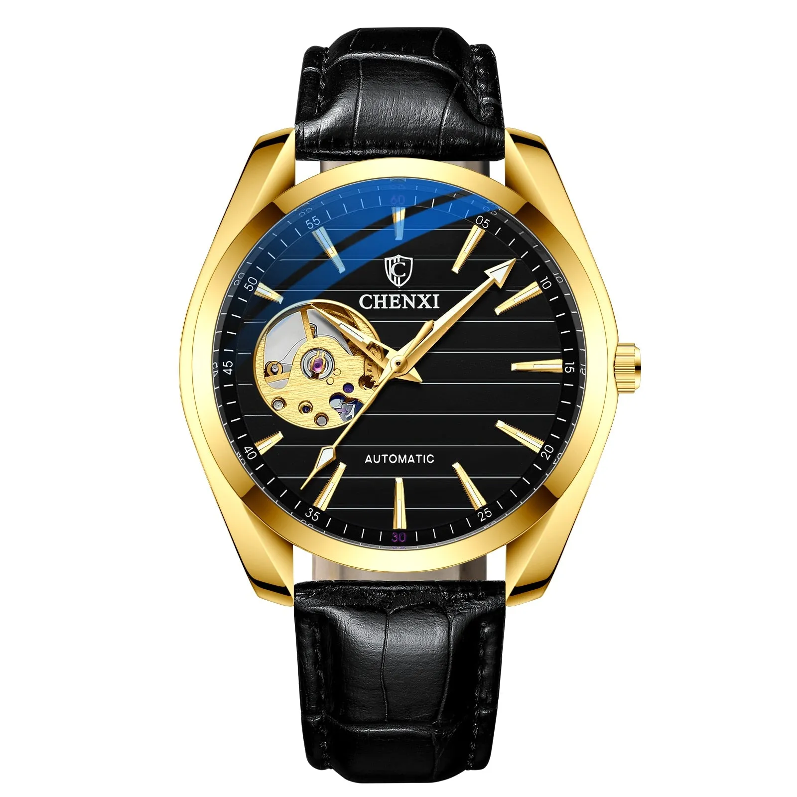 CHENXI Brand Men Watches Luxury Waterproof Automatic Mechanical Watch for Men Fashion Casual Leather Tourbillon Wrist Watches