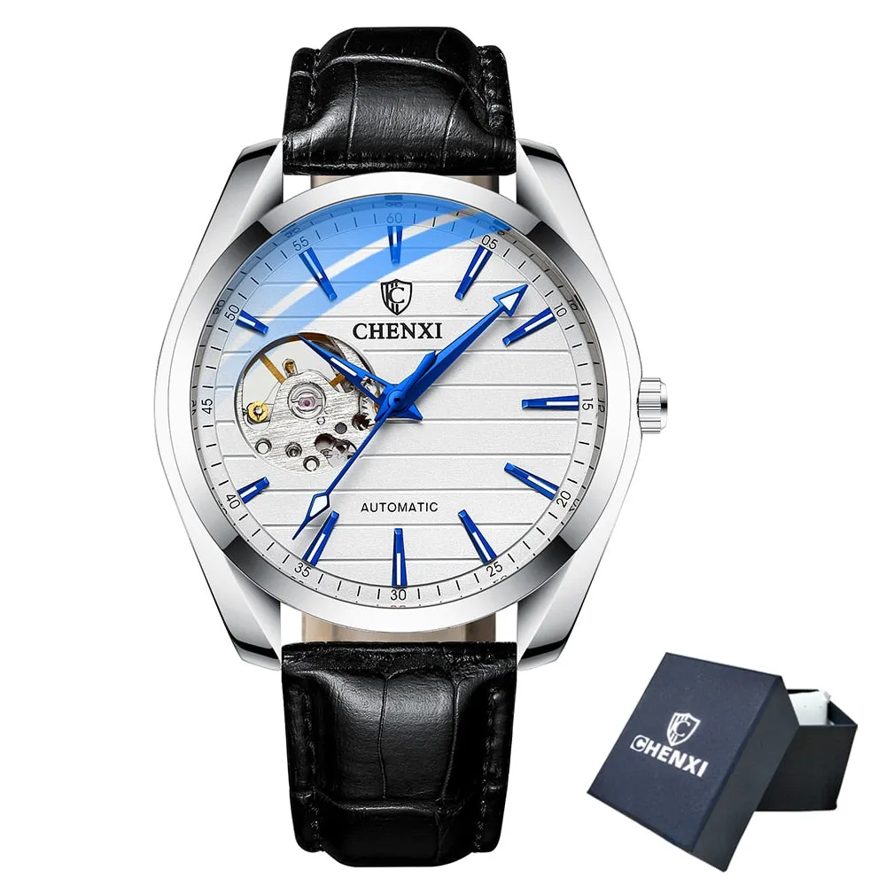 CHENXI Brand Men Watches Luxury Waterproof Automatic Mechanical Watch for Men Fashion Casual Leather Tourbillon Wrist Watches