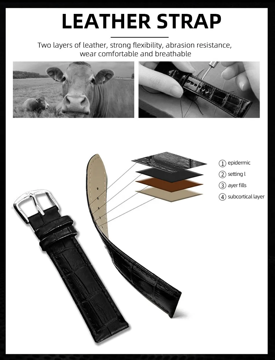 CHENXI Brand Men Watches Luxury Waterproof Automatic Mechanical Watch for Men Fashion Casual Leather Tourbillon Wrist Watches