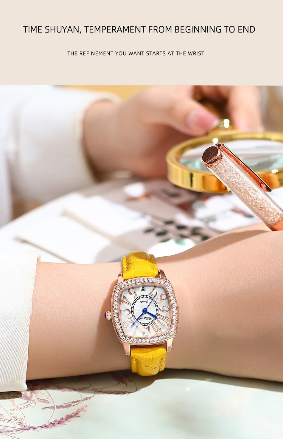 CHENXI Fashion New Woman Watch Waterproof Rose Gold Leather Wristwatch Luxury Ladies Quartz Bracelet Watches Female Clock