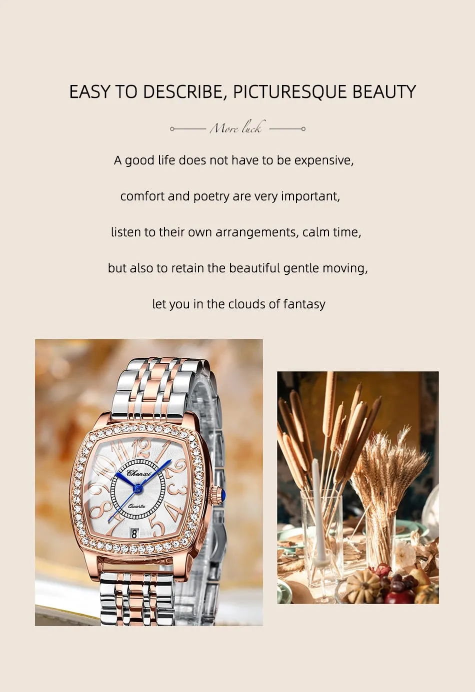 CHENXI Fashion New Woman Watch Waterproof Rose Gold Leather Wristwatch Luxury Ladies Quartz Bracelet Watches Female Clock