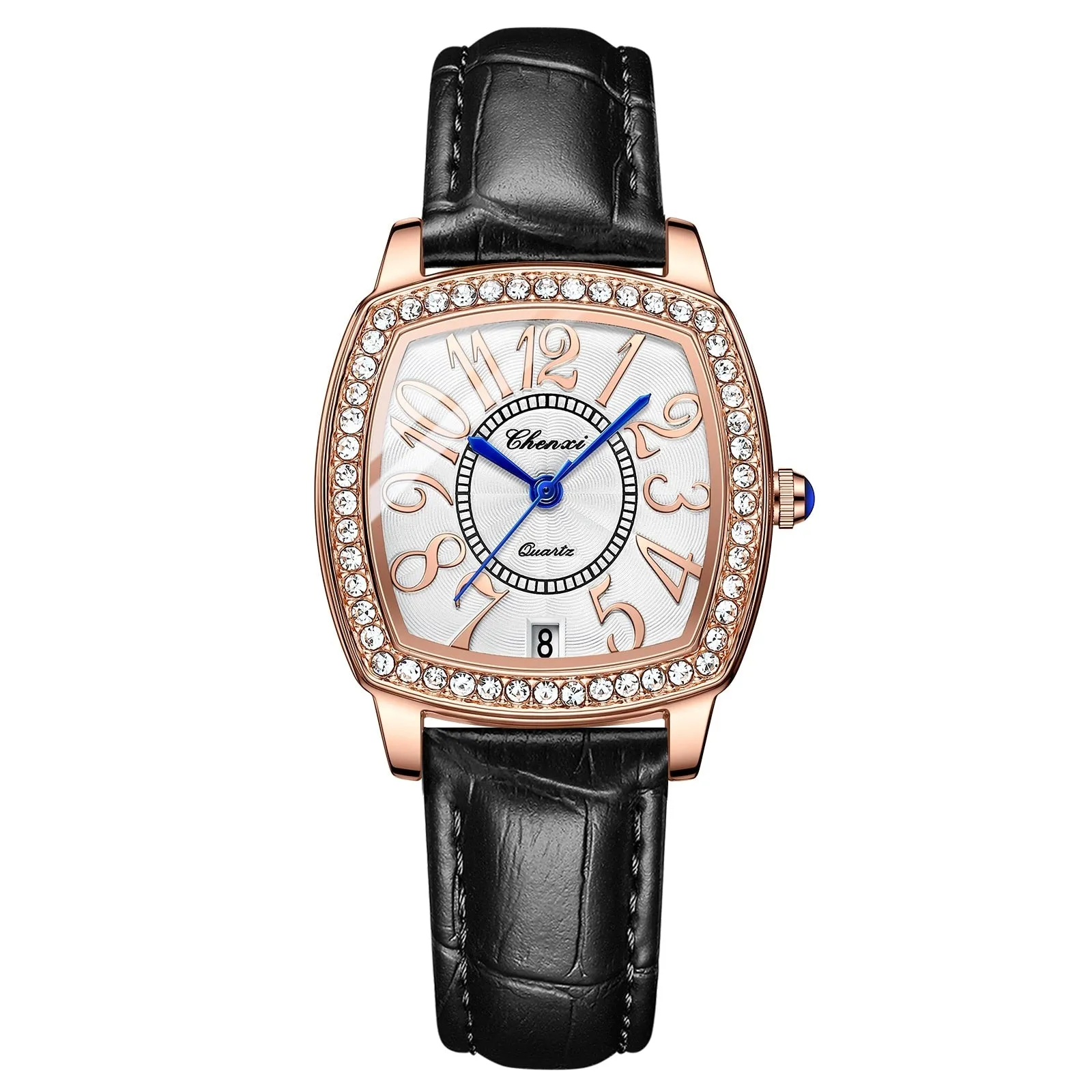 CHENXI Fashion New Woman Watch Waterproof Rose Gold Leather Wristwatch Luxury Ladies Quartz Bracelet Watches Female Clock