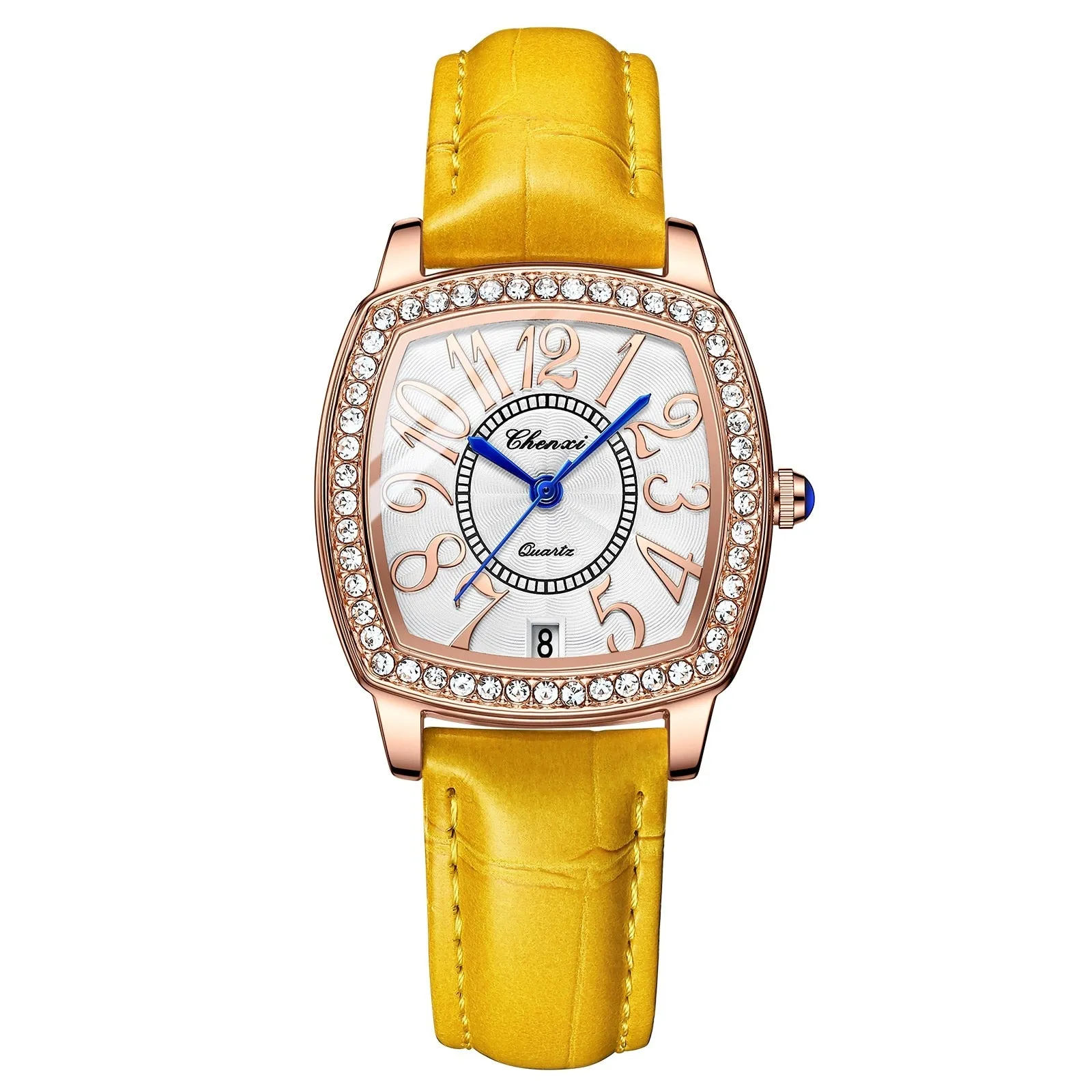 CHENXI Fashion New Woman Watch Waterproof Rose Gold Leather Wristwatch Luxury Ladies Quartz Bracelet Watches Female Clock