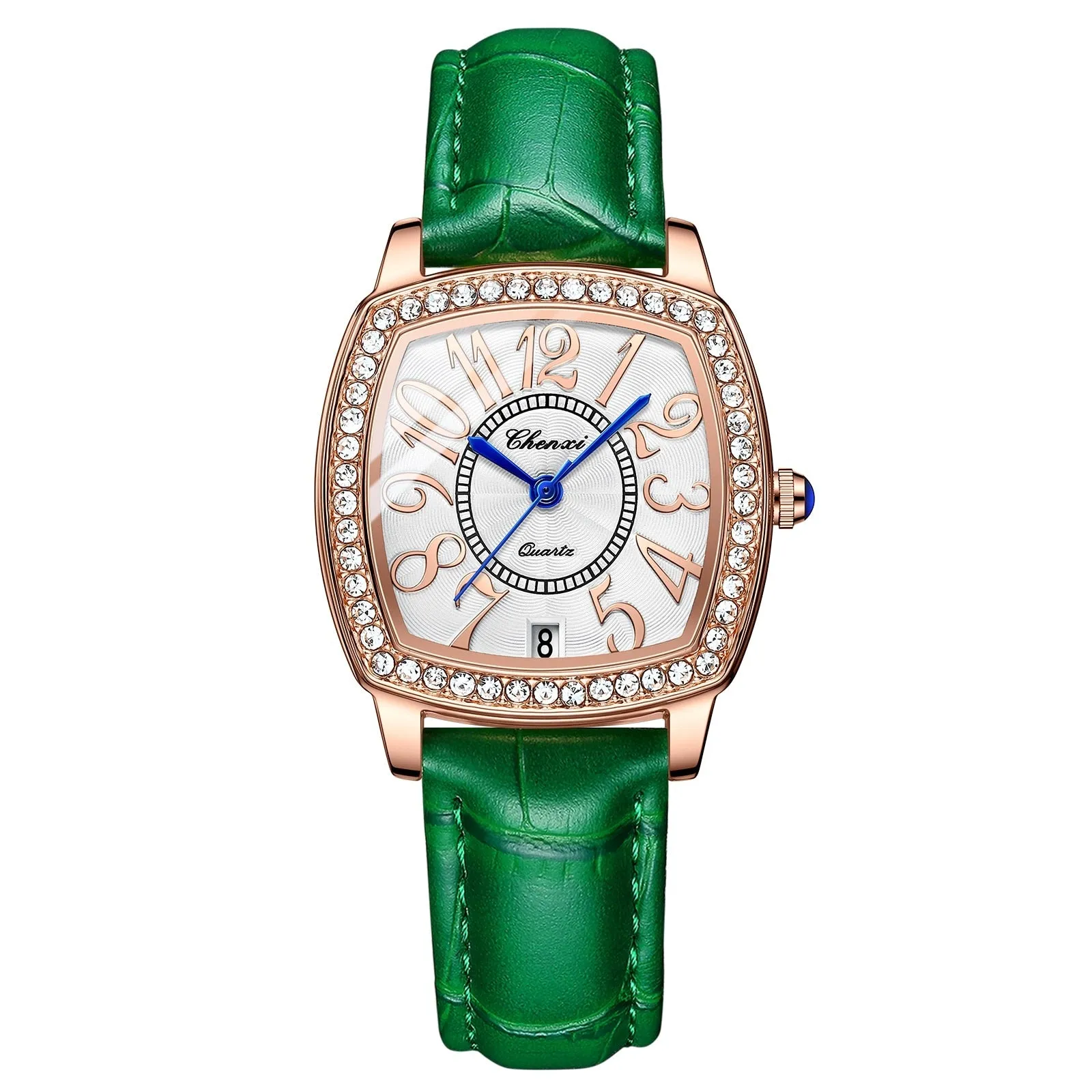 CHENXI Fashion New Woman Watch Waterproof Rose Gold Leather Wristwatch Luxury Ladies Quartz Bracelet Watches Female Clock