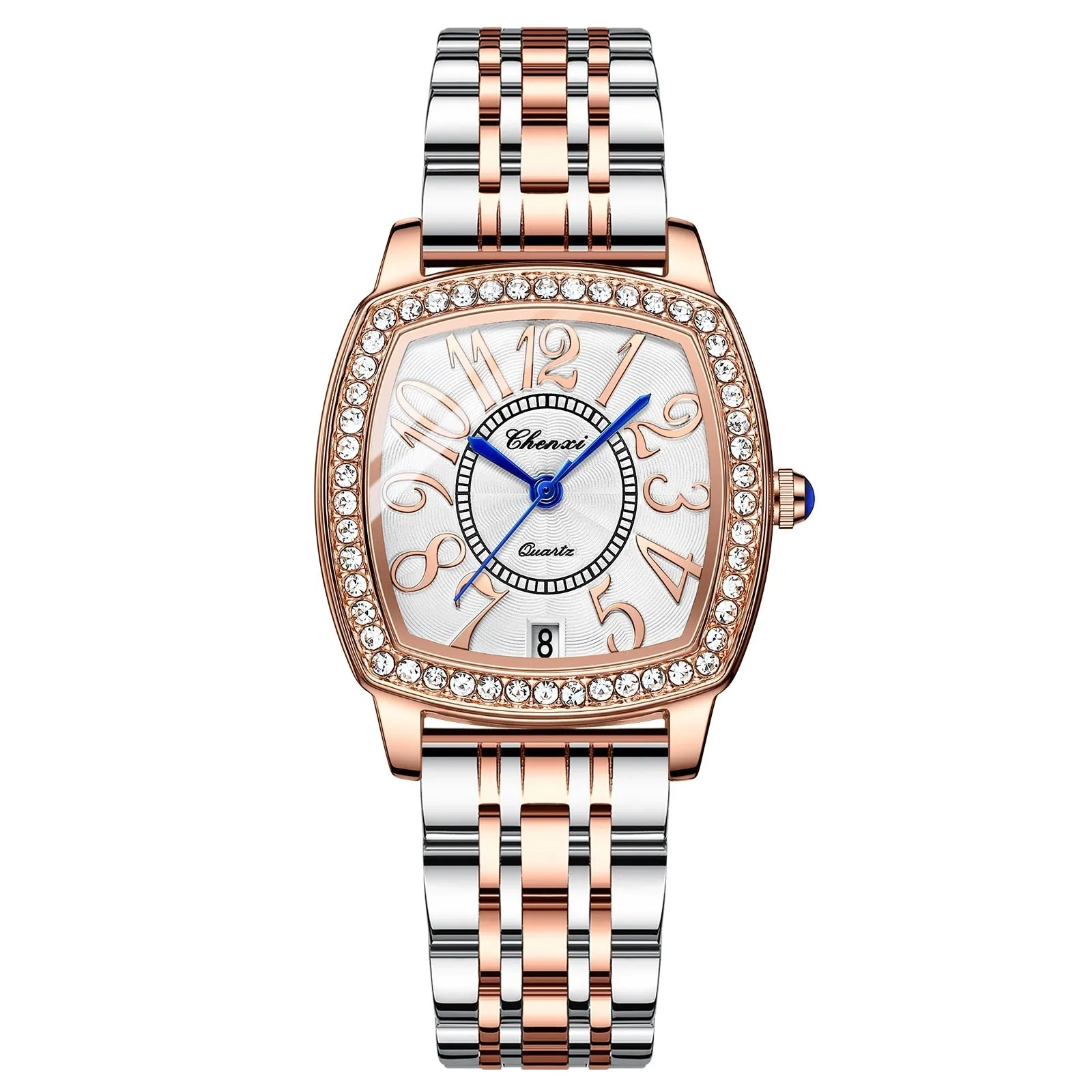 CHENXI Fashion New Woman Watch Waterproof Rose Gold Leather Wristwatch Luxury Ladies Quartz Bracelet Watches Female Clock