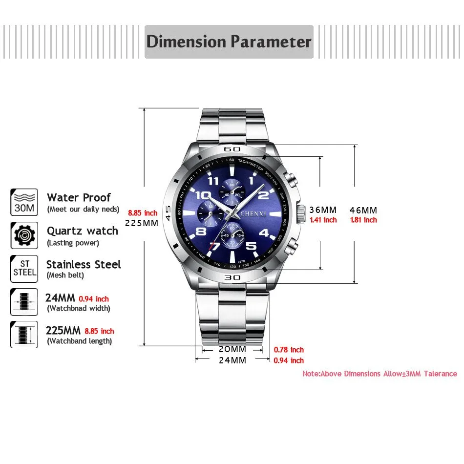 CHENXI Luxury Watch Mens Quartz Clock Fashion Men&#39;s Watches Relogio Masculino Military Business Wristwatches Man Watches