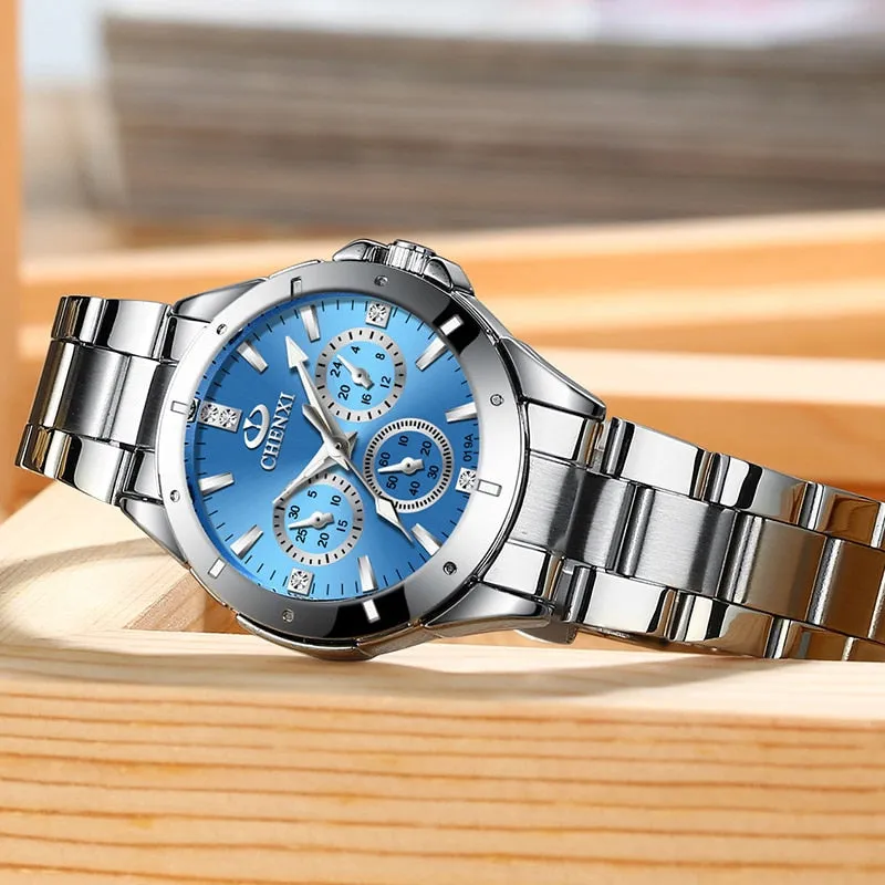 CHENXI Women Fashion Watches Ladies Quartz Watch Women&#39;s Elegant Dress Stainless Steel Wristwatches Girl Clock Relojes Mujer