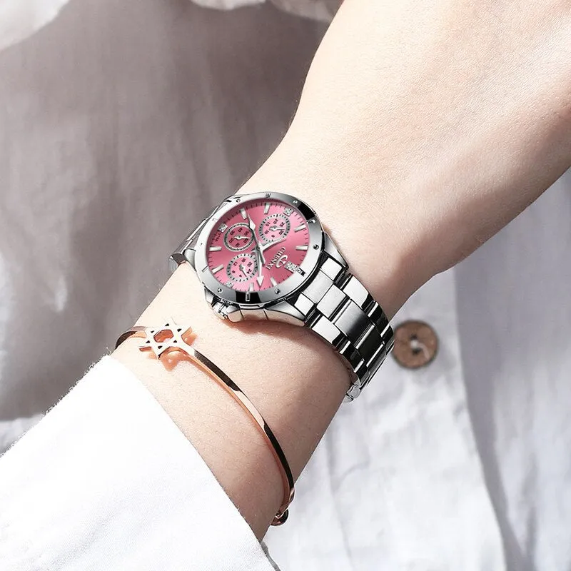CHENXI Women Fashion Watches Ladies Quartz Watch Women&#39;s Elegant Dress Stainless Steel Wristwatches Girl Clock Relojes Mujer