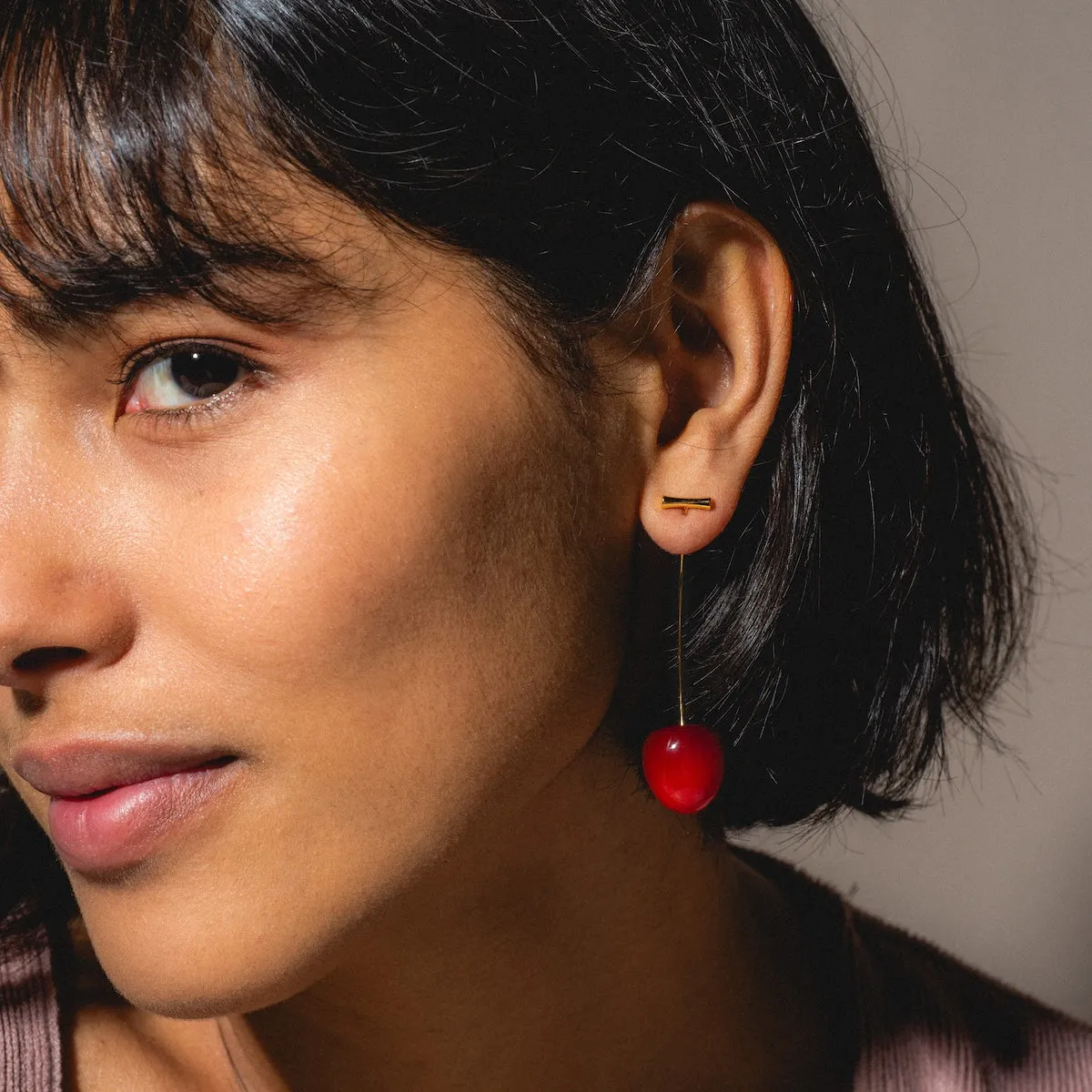 Cherry and Stem Earrings