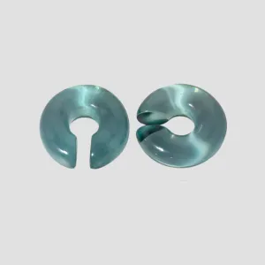 Chunky Resin Single Ear Cuff - Blue Sea