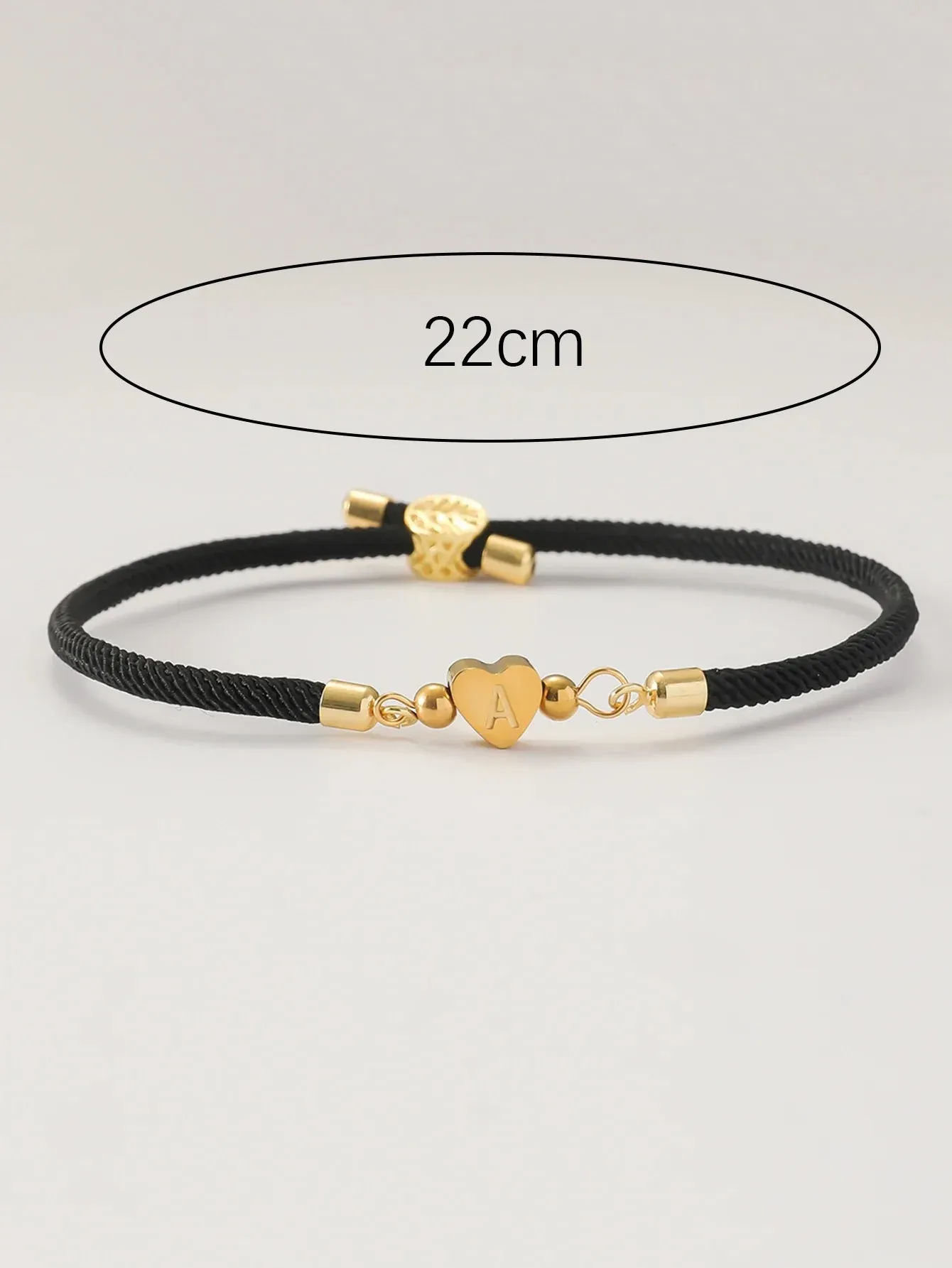 Classic A-Z Heart Initial Letter Bracelet Adjustable Colorful Rope Bracelet For Women Jewelry Gift