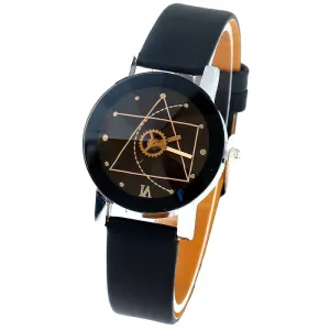 Classic PU Leather Retro Triangle Wristwatches