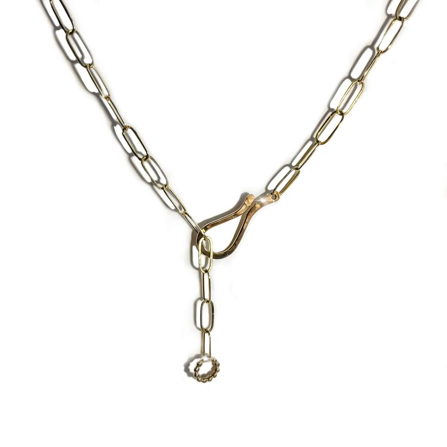 Cleo Paperclip Hook Clasp Necklace