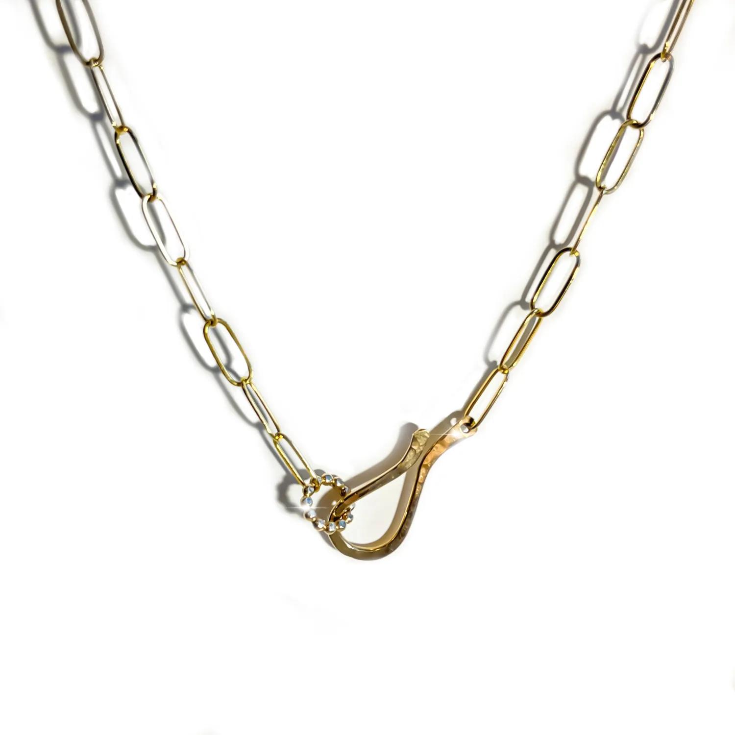 Cleo Paperclip Hook Clasp Necklace