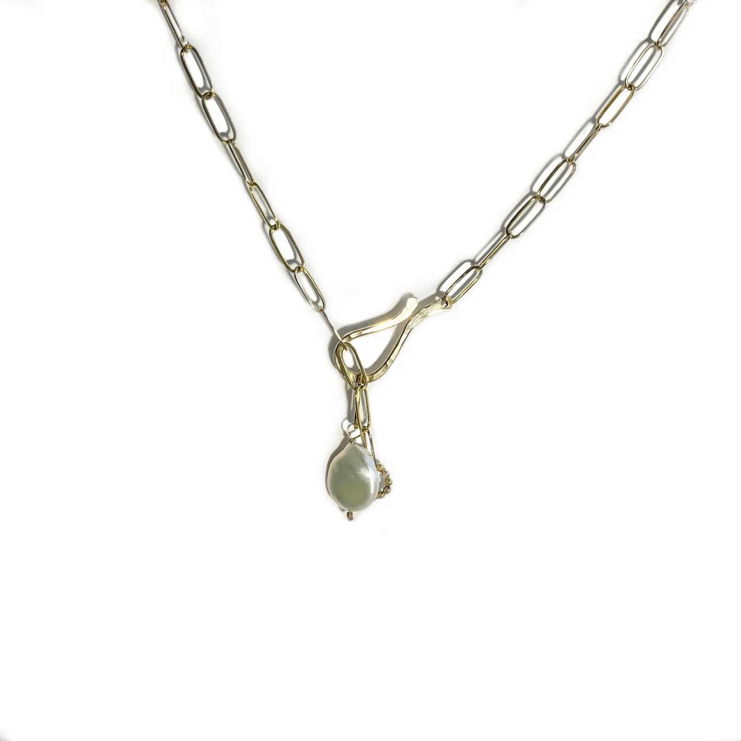 Cleo Paperclip Hook Clasp Necklace