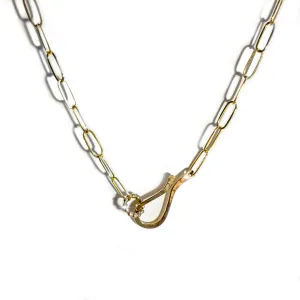 Cleo Paperclip Hook Clasp Necklace