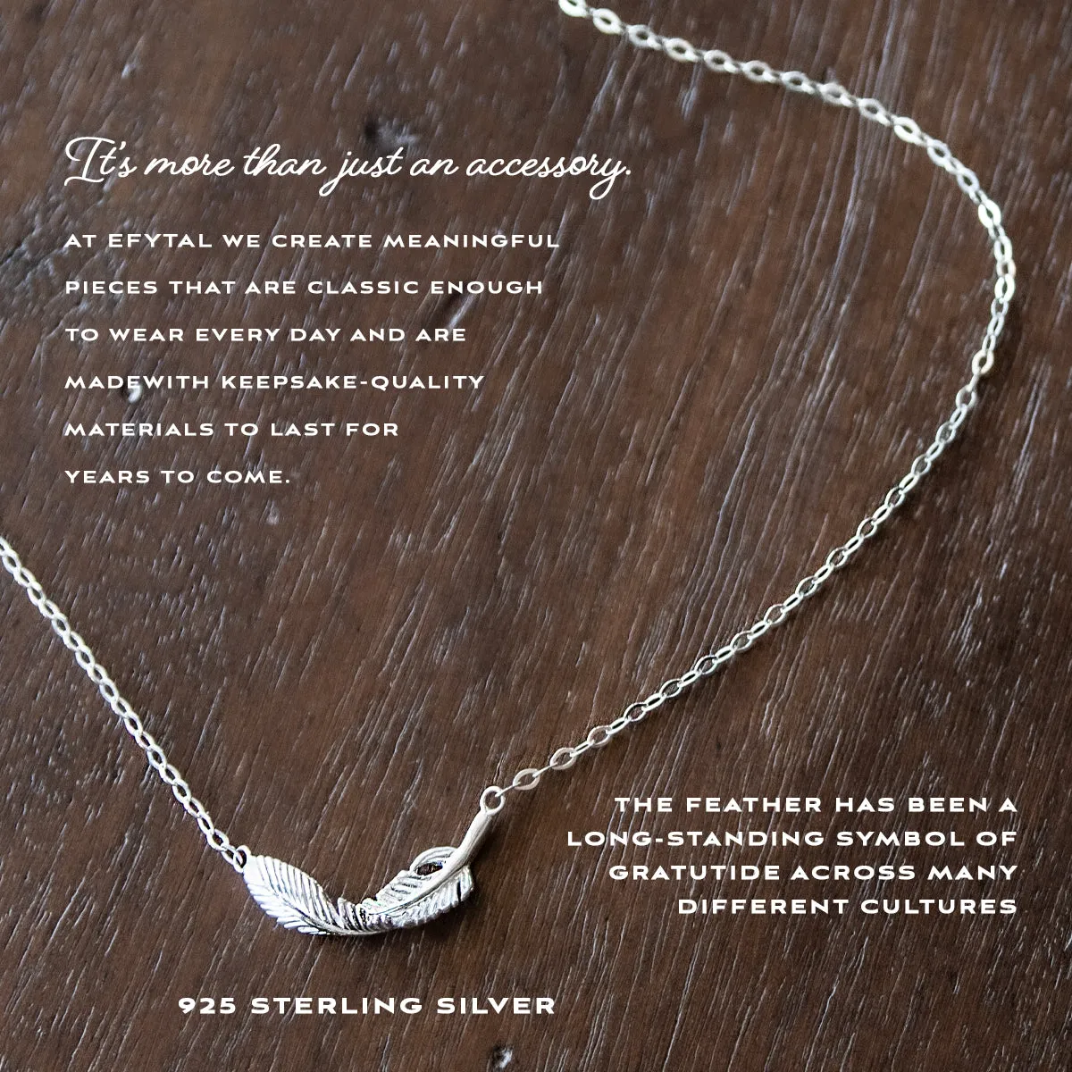 constance feather necklace, silver or gold • nurses are angels