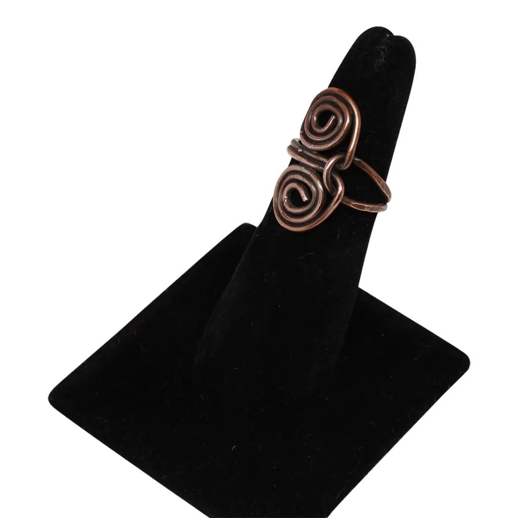 Copper Double Spiral Ring