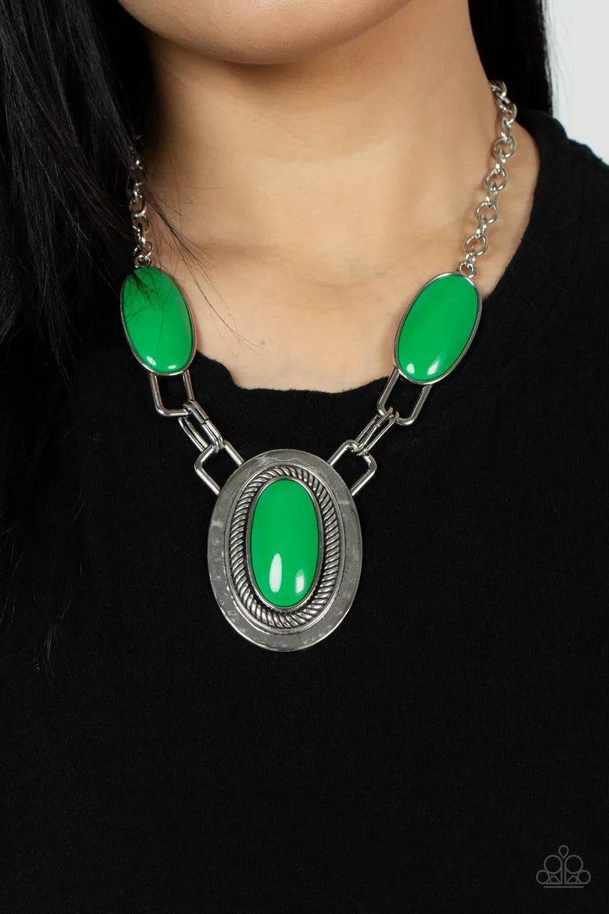Count to TENACIOUS Green Paparazzi Necklace