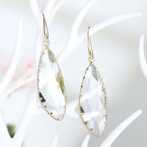 Crystal & 18K Gold-Plated Abstract Drop Earrings