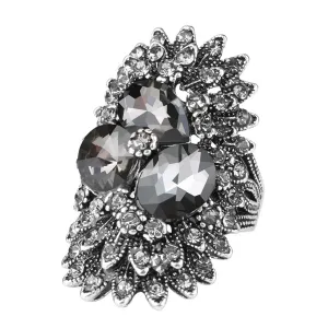 Crystal & Cubic Zirconia Botany Band Ring