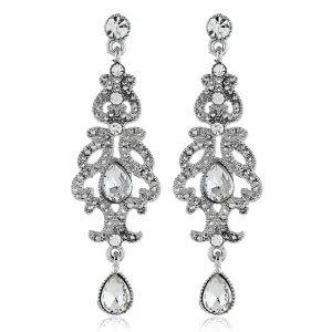 Crystal & Cubic Zirconia Drop Statement Earrings