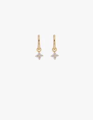Crystal Bloom Hoops - 18K Gold Vermeil