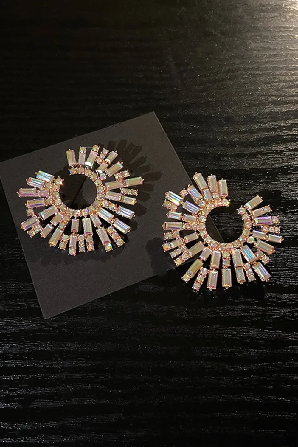 Crystal Circle Earrings