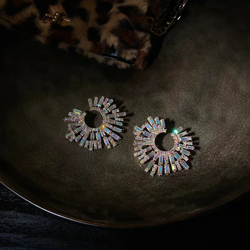 Crystal Circle Earrings