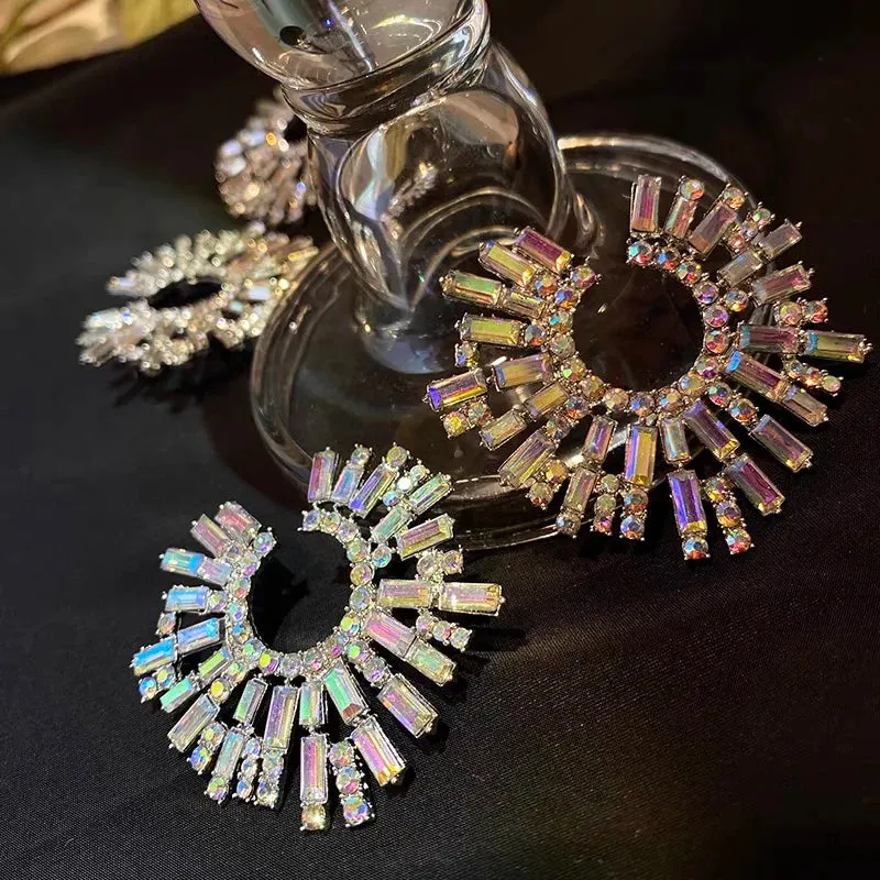 Crystal Circle Earrings