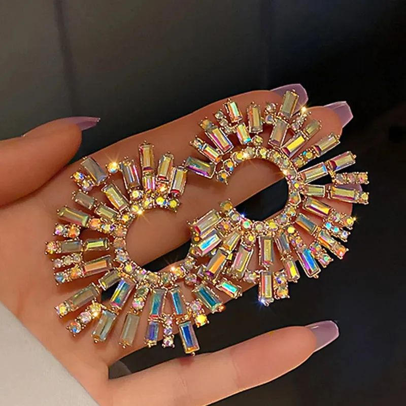 Crystal Circle Earrings