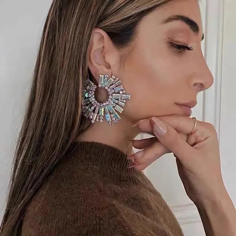 Crystal Circle Earrings