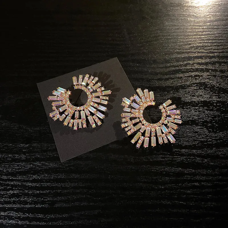 Crystal Circle Earrings
