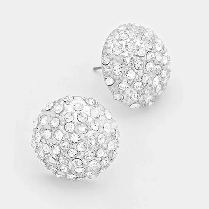 Crystal Dome Stud Earrings | 158459