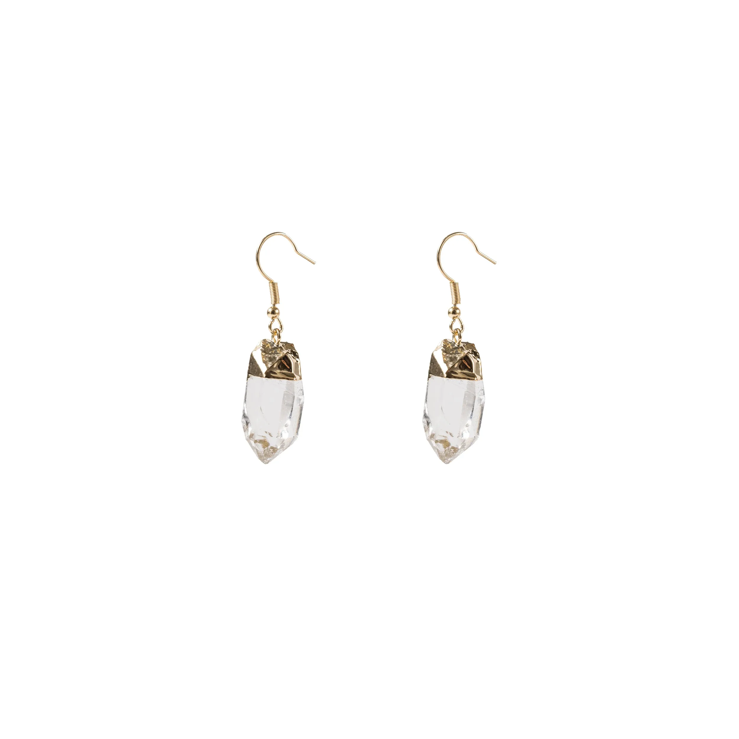 CRYSTAL EARRINGS ROCK CRYSTAL
