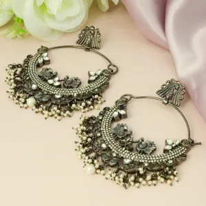 Crystal Embellished Peacock Chandbalis