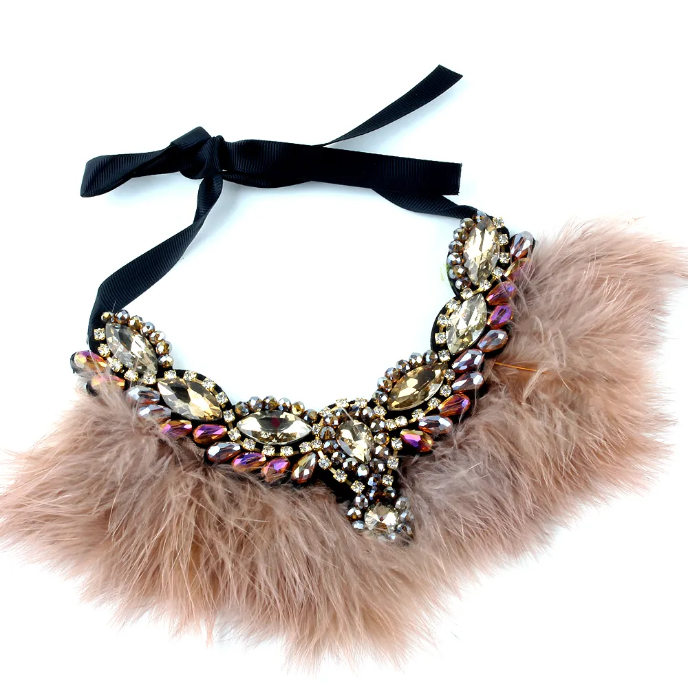 Crystal Feather Necklace