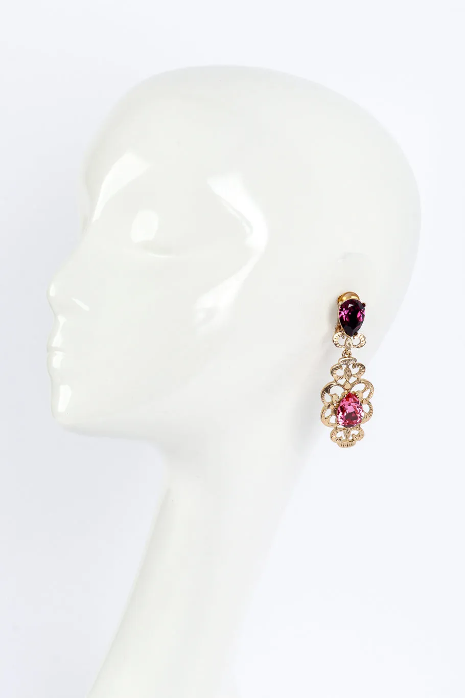 Crystal Filigree Drop Earrings