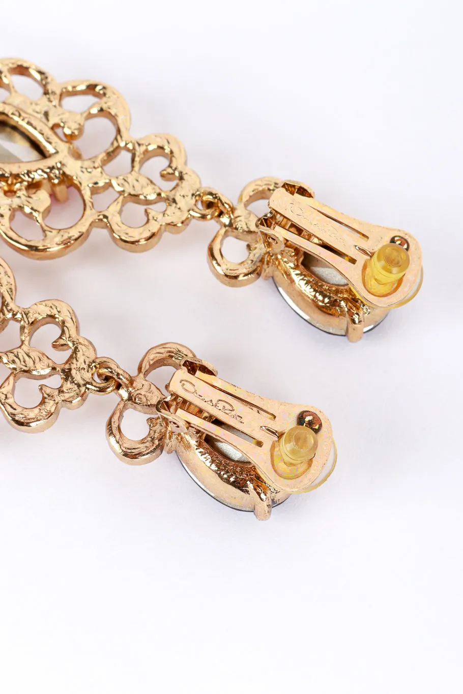 Crystal Filigree Drop Earrings